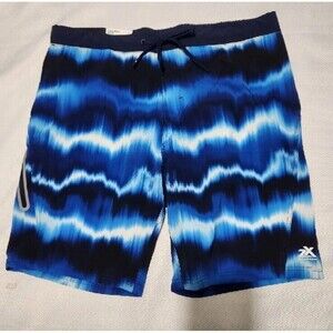 Zeroxposur Swim Trunks Size XL Color Blue Swim Shorts With Pockets Stretch
